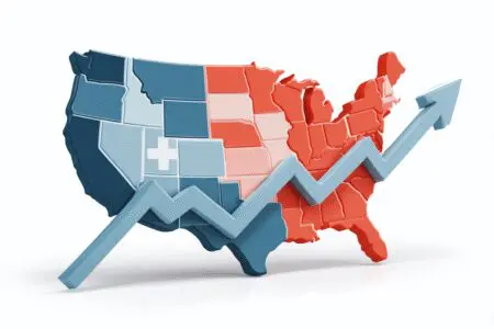 A career boost visual for how to get a multi-state CNA license easily, showing a map with highlighted states and a license.