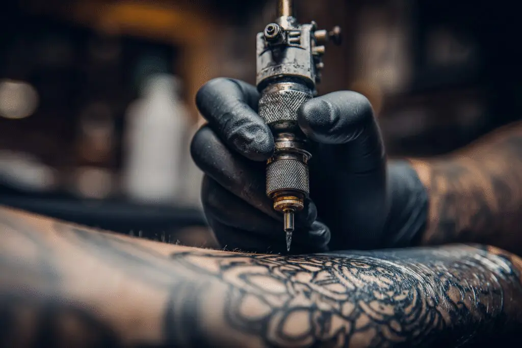A preparation guide for the FAQ on how to get ready for a tattoo, showing an arm with a stencil applied.