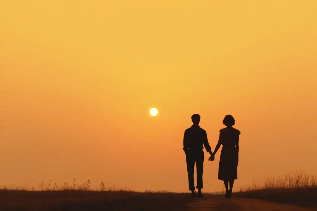 A symbolic image for the FAQ on how to get my husband on my side, showing a couple holding hands in unity