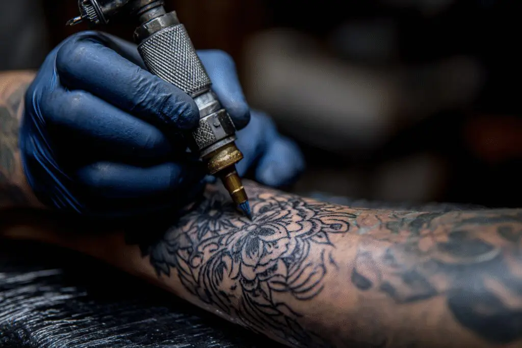 A top guide on how to get ready for a tattoo, showing a prepared arm with a stencil applied, ready for the best ink