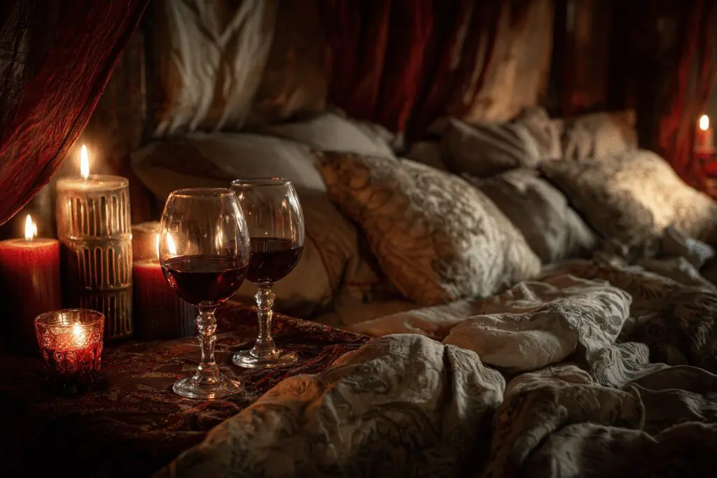 Simple tips to spark tonight and how to get in the mood, illustrated by a romantic and intimate candlelit setting