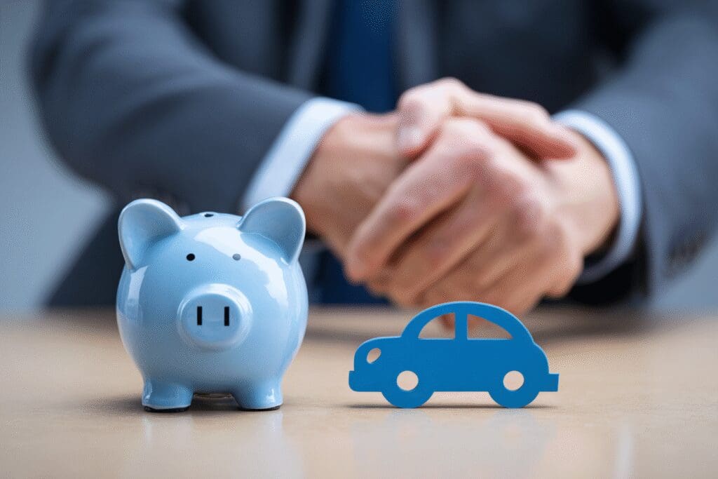 A person shaking hands on a car deal without money or help, a guide for the FAQ on how to get a car with no credit