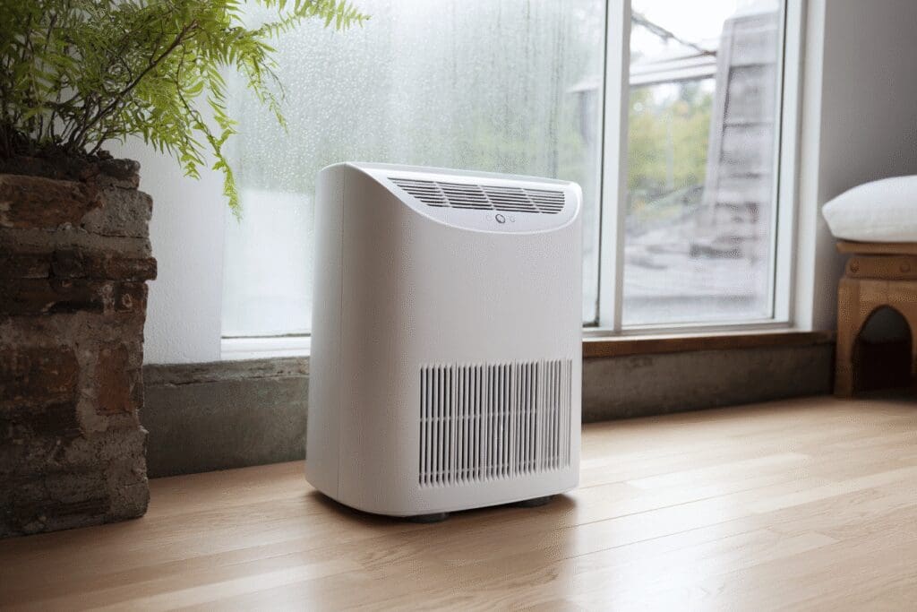 Simple steps on how to get rid of springtails for good by using a dehumidifier to reduce moisture in a basement
